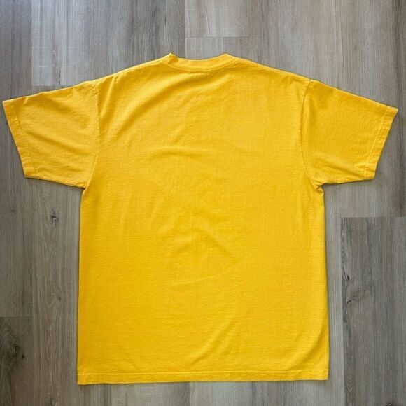 Feature Men’s Large Classic Logo Yellow Streetwear T-Shirt Short Sleeve - Picture 3 of 3